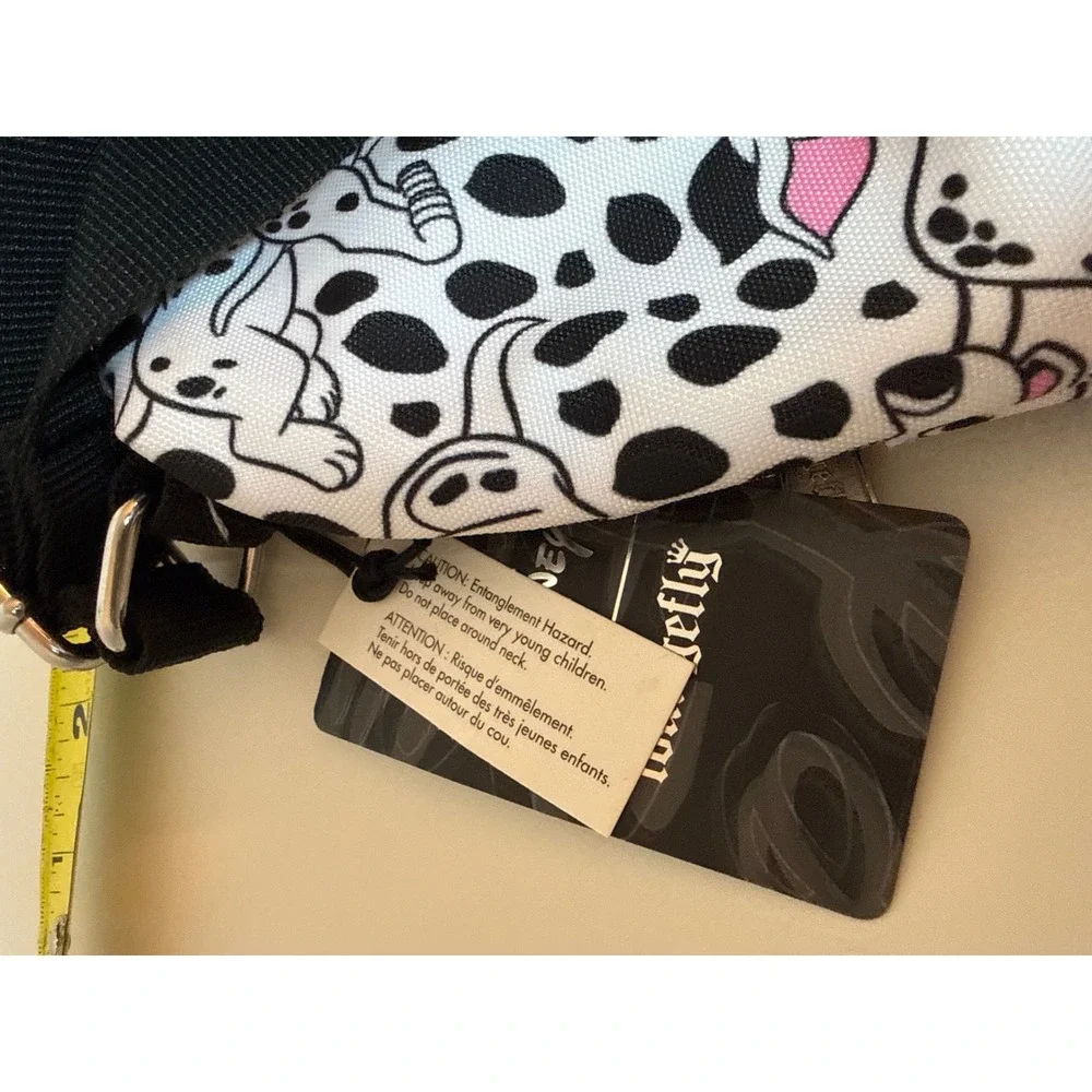 Loungefly Disney 101 Dalmatians Crossbody Bag Womens Small White Spotted Canvas